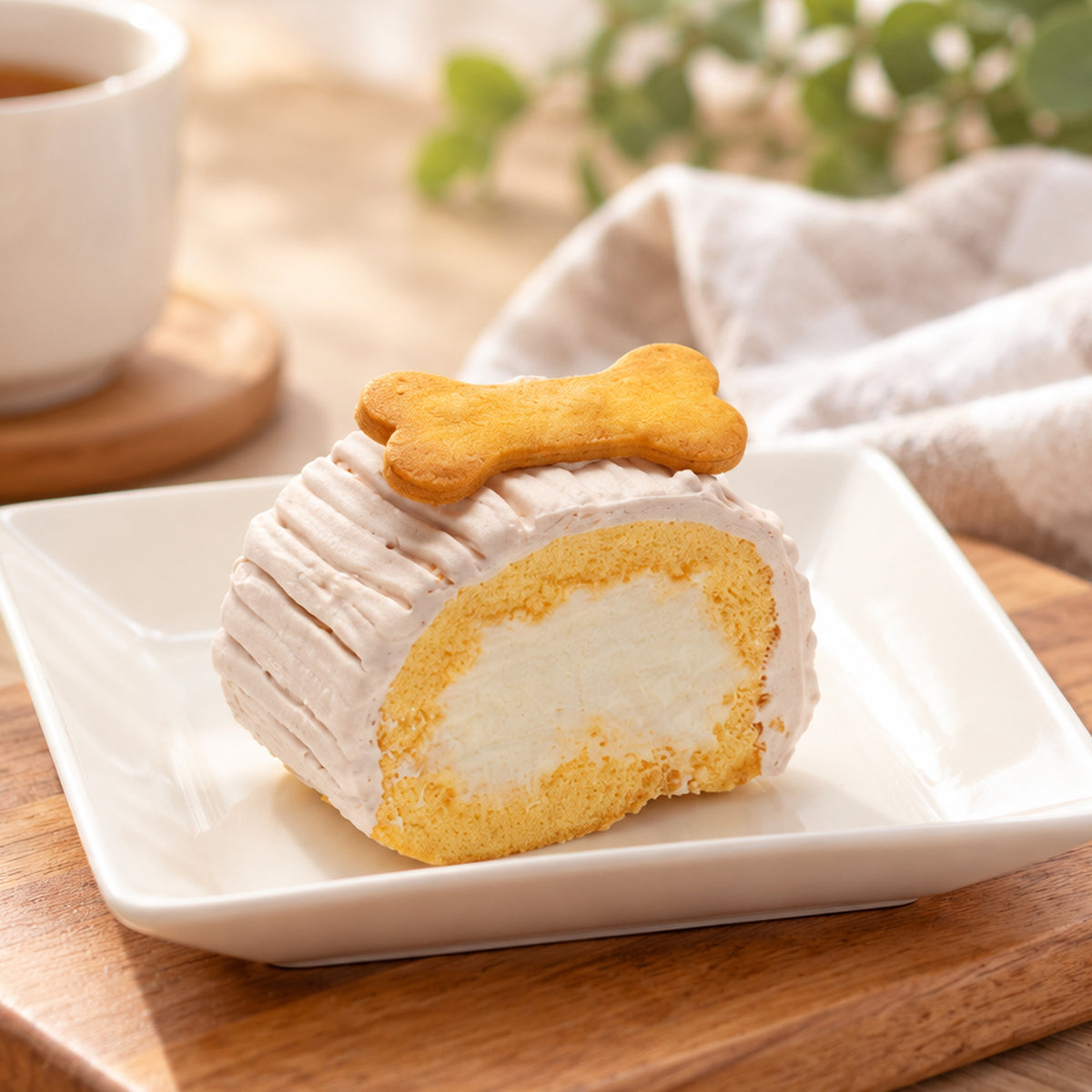 豆乳ロールケーキと骨クッキー